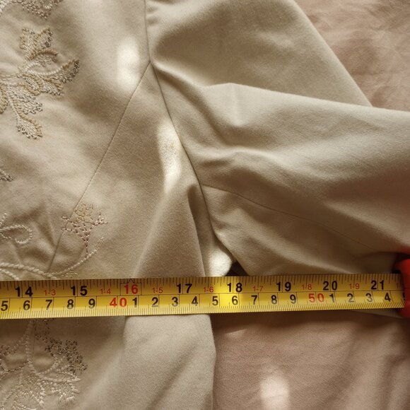 Vintage Cream Old Money Riding Blazer 90s Ivy League Embroidered Jacket - Picture 2 of 4